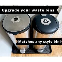 1620Designs Trash Recycle Sticker | Set Of 2 Decals | Indoor Outdoor UV Stable & Weatherproof | Stainless Steel Kitchen Pantry Organization -Songmics Furniture Shop 51fBtQtyykL