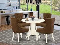 East West Furniture SHFR5-BLK-02 Dining Table Set, 5-Piece -Songmics Furniture Shop 51fEBsrye L. AC