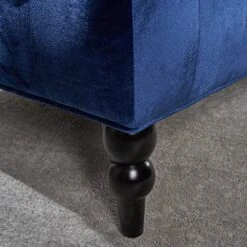 Christopher Knight Home Leora Traditional Tufted Velvet Wingback Loveseat, Navy Blue / Dark Brown -Songmics Furniture Shop 51fF8D72wpL