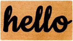 THEODORE MAGNUS Natural Coir Doormat With Non-Slip Backing - 17 X 30 - Outdoor/Indoor - Hello Door Mat - Black - Hello - COIR-1730-15-131 -Songmics Furniture Shop 51fKeL06jFL. AC