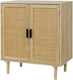 Finnhomy Sideboard Buffet Cabinet, Kitchen Storage Cabinet With Rattan Decorated Doors, Liquor Cabinet For Bar, Dining Room, Hallway, Cupboard Console Table, Accent Cabinet, 31.5X 15.8X 34.6 Inches -Songmics Furniture Shop 51fME5bg0IL. AC 1