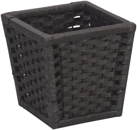 Household Essentials ML-7031 Paper Rope Wicker Waste Basket | For Bedrooms & Bathrooms | Dark Brown Stain Under 5 Gallons 2 Household Essentials ML-7031 Paper Rope Wicker Waste Basket | For Bedrooms & Bathrooms | Dark Brown Stain Under 5 Gallons - Image 2