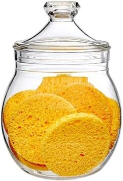 Amazing Abby - Kathy - Acrylic Bathroom Canister (40 Oz), Plastic Apothecary Jar For Vanity, BPA-Free And Shatter-Proof, Great For Bath Sponges, Shower Balls, Loofah Pads, And More -Songmics Furniture Shop 51fe2ugC14S. AC