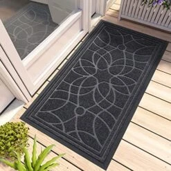 DEXI Front Door Mat, Welcome Mat Heavy Duty Durable Low Profile Outside Doormat For Entryway, Patio, Garage, High Traffic Areas, 17"X29", Grey 20 DEXI Front Door Mat, Welcome Mat Heavy Duty Durable Low Profile Outside Doormat For Entryway, Patio, Garage, High Traffic Areas, 17"X29", Grey -Songmics Furniture Shop 51fiQdaZuML. AC