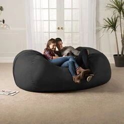 Jaxx 7 Foot Giant Bean Bag Sofa, Black -Songmics Furniture Shop 51fl5xr37QL