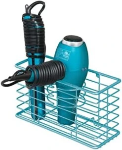 MDesign Steel Wall Mount Hair Dryer Storage Organizer - Hair Styling Tool Basket For Bathroom And Bedroom - Holds Hair Dryer, Flat Iron, Curling Wand, Hair Straightener - Linelle Collection - White 20 MDesign Steel Wall Mount Hair Dryer Storage Organizer - Hair Styling Tool Basket For Bathroom And Bedroom - Holds Hair Dryer, Flat Iron, Curling Wand, Hair Straightener - Linelle Collection - White -Songmics Furniture Shop 51fsTJGqw3L. AC