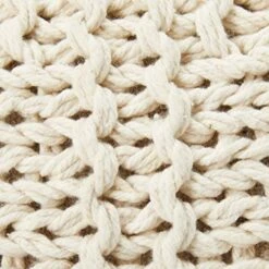 GDFStudio Valentine Hand Knit Fabric Pouf (Ivory) -Songmics Furniture Shop 51g9nzJhItL