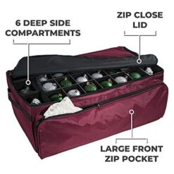 612 Vermont Christmas Ornament Storage Box With Deep Side Pockets, Holds Up To 72 – 3 Inch Ornaments, Acid Free Materials, Measures 26" L × 15" W × 10" H 8 612 Vermont Christmas Ornament Storage Box With Deep Side Pockets, Holds Up To 72 – 3 Inch Ornaments, Acid Free Materials, Measures 26" L × 15" W × 10" H -Songmics Furniture Shop 51gBP7RLWHL