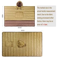 Winter Wearable Hoodie Poncho Lazy Blanket Small Quilt Sleeping Bag Windproof Cloak Cape -Songmics Furniture Shop 51gIlmSVhVS