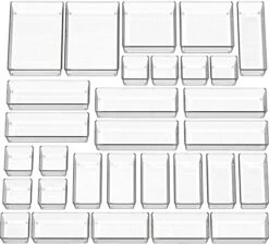 Simple Houseware 20-Pack Clear Plastic Drawer Organizers (6S, 7M, 5L, 1 XL, 1XXL) -Songmics Furniture Shop 51gJuYH VGL. AC