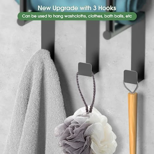 YOYONG Towel Racks For Bathroom Wall Mounted, Metal Towel Holder For Bathroom Towel Storage Wall Towel Rack Shelf For Rolled Towels Bathroom Organizer (Small) 2 YOYONG Towel Racks For Bathroom Wall Mounted, Metal Towel Holder For Bathroom Towel Storage Wall Towel Rack Shelf For Rolled Towels Bathroom Organizer (Small) - Image 2