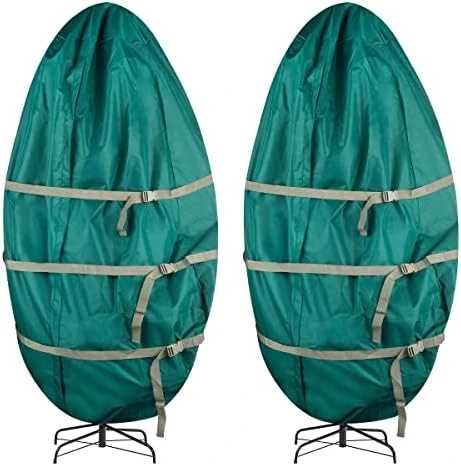 Tiny Tim Totes 83-DT5582 Premium Upright Christmas Tree Canvas Storage Cover Bag | 7.5 FT | Green, Foot 6 Tiny Tim Totes 83-DT5582 Premium Upright Christmas Tree Canvas Storage Cover Bag | 7.5 FT | Green, Foot - Image 6