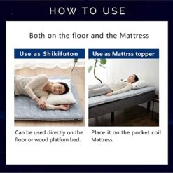 EMOOR Foldable Hybrid Futon Mattress, High-Resilience Urethane Foam 150N With Washable Padded Cover, Japanese Twin Size (77x38x2.4in), Tatami Floor Sleeping Mat Pad Topper, Gray -Songmics Furniture Shop 51gw5wMxJkL