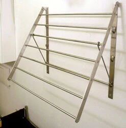 QQOUTLET Wall Mounted Clothes Drying Rack Stainless Steel Space Saving Folding Adjustable Collapsible (32Wx21Dx19H) -Songmics Furniture Shop 51gyYLnOZQL. AC