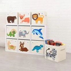 CLCROBD Foldable Animal Cube Storage Bins Fabric Toy Box/Chest/Organizer For Toddler/Kids Nursery, Playroom, 13 Inch (Triceratops) 18 CLCROBD Foldable Animal Cube Storage Bins Fabric Toy Box/Chest/Organizer For Toddler/Kids Nursery, Playroom, 13 Inch (Triceratops) -Songmics Furniture Shop 51gymAIaixL