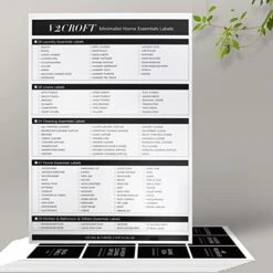 V2croft 144 PCS Minimalist Laundry Room Labels Set, Water Resistant Stickers,Water/Oil Resistant Stickers For Laundry Room, Linen Closet Home Bathroom And The Beauty Organization(Black 13 V2croft 144 PCS Minimalist Laundry Room Labels Set, Water Resistant Stickers,Water/Oil Resistant Stickers For Laundry Room, Linen Closet Home Bathroom And The Beauty Organization(Black -Songmics Furniture Shop 51h1lkOIdkL