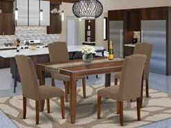 East West Furniture DUEN5-BLK-69 Dining Set, 5 Pieces -Songmics Furniture Shop 51h3UxGk7jL. AC 1