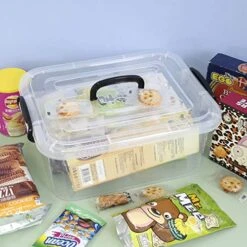 Bringer 2-Pack Plastic Storage Boxes, 8 L Clear Latch Boxes 9 Bringer 2-Pack Plastic Storage Boxes, 8 L Clear Latch Boxes -Songmics Furniture Shop 51h6XfDpVrL