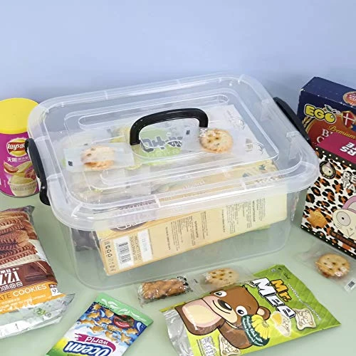 Bringer 2-Pack Plastic Storage Boxes, 8 L Clear Latch Boxes 4 Bringer 2-Pack Plastic Storage Boxes, 8 L Clear Latch Boxes - Image 4