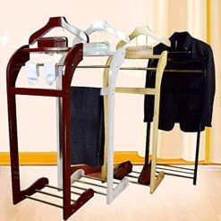 YAWEDA Valet Stand Freestanding Suit Valet Stand Tie & Belt Hook And Shoe Rack Suit Valet Rack Stand Organizer Good For Both Living Room And Bed Room (Color : Black, Size : 42 * 36 * 116cm) 10 YAWEDA Valet Stand Freestanding Suit Valet Stand Tie & Belt Hook And Shoe Rack Suit Valet Rack Stand Organizer Good For Both Living Room And Bed Room (Color : Black, Size : 42 * 36 * 116cm) -Songmics Furniture Shop 51hEmKOG6dL