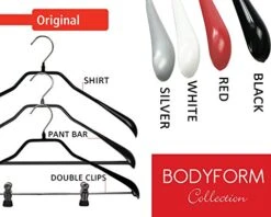 Mawa By Reston Lloyd BodyForm Series Non-Slip Space-Saving Clothes Hanger For Jackets, Suits & Coats, 16-1/2", Style 42/L, Set Of 5, Black 18 Mawa By Reston Lloyd BodyForm Series Non-Slip Space-Saving Clothes Hanger For Jackets, Suits & Coats, 16-1/2", Style 42/L, Set Of 5, Black -Songmics Furniture Shop 51hJ4JCFmdL