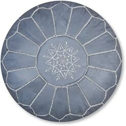 Premium Moroccan Leather Pouf - Handmade - Delivered Stuffed - Ottoman, Footstool, Floor Cushion (Cognac Brown) -Songmics Furniture Shop 51hK8fxllSS. AC