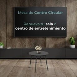 The Shop Circular Coffee Table - Type - 4 Legs - MDF Cover With Laminate - Side Table - Home Decoration - Ideal For Living Room And Dining Room - 80 Cm. Diameter X 44 Cm. (Black) 9 The Shop Circular Coffee Table - Type - 4 Legs - MDF Cover With Laminate - Side Table - Home Decoration - Ideal For Living Room And Dining Room - 80 Cm. Diameter X 44 Cm. (Black) -Songmics Furniture Shop 51hMDAGbpzL