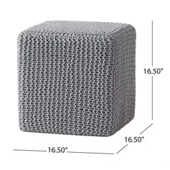 Christopher Knight Home Scott Knitted Foot Stool, Light Gray -Songmics Furniture Shop 51hvGbCZh0L