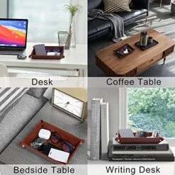 Gifts For Dad Best Dad Ever Gifts From Daughter Kids Dad Birthday Gifts For Dad-PU Leather Valet Tray.Dad Gift Thanksgiving Gifts For Men -Songmics Furniture Shop 51hwbnaAH5L