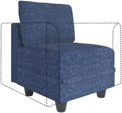 LLappuil Modular Sofa Middle Module With Storage For Customizable Sectional Couch, Accent Armless Chair, Waterproof, Anti-Scratch And Antistatic Fabric Sectional, Brown 22 LLappuil Modular Sofa Middle Module With Storage For Customizable Sectional Couch, Accent Armless Chair, Waterproof, Anti-Scratch And Antistatic Fabric Sectional, Brown -Songmics Furniture Shop 51i6h7dDtL. AC 1