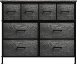 Sorbus Dresser With 8 Faux Wood Drawers - Storage Unit Organizer Chest For Clothes - Bedroom, Hallway, Living Room, Closet, & Dorm Furniture - Steel Frame, Wood Top, & Easy Pull Fabric Bins -Songmics Furniture Shop 51iA72gP2cL
