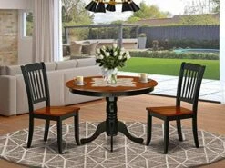 East West Furniture HLDA5-BMK-W 5PC Round 42 Inch Table And 4 Vertical Slatted Chairs -Songmics Furniture Shop 51iCFNzyWrL. AC