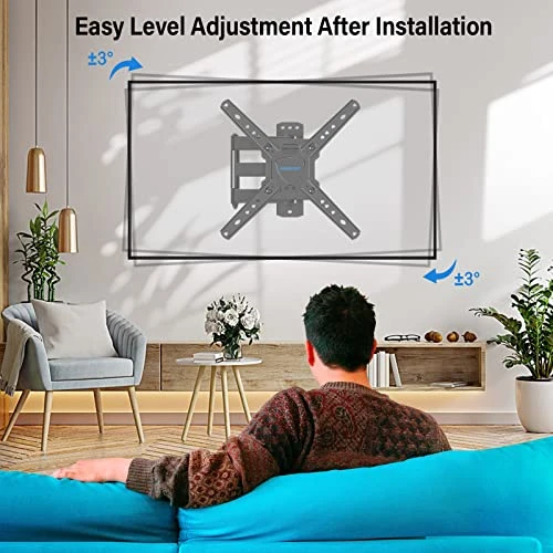 MOUNTUP Full Motion TV Wall Mount For Most 26-50 Inch TVs, Max VESA 300x300mm Wall Mount TV Bracket With Swivel Tilting Extension Level Adjustment For LED LCD Flat Curved TVs MU0018 3 MOUNTUP Full Motion TV Wall Mount For Most 26-50 Inch TVs, Max VESA 300x300mm Wall Mount TV Bracket With Swivel Tilting Extension Level Adjustment For LED LCD Flat Curved TVs MU0018 - Image 3