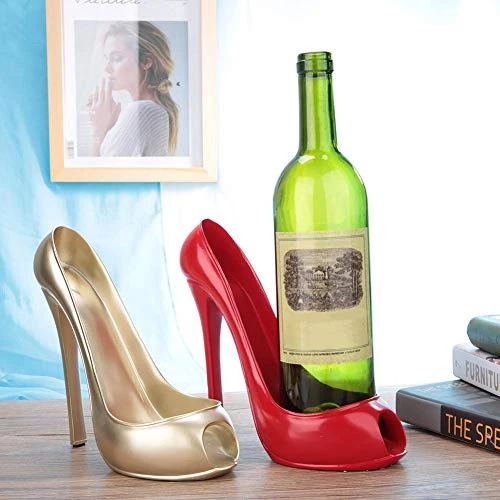 AUNMAS High Heel Wine Rack, Stylish Decorative High Heel Shoe Style Wine Bottle Holder Countertop Storage Stand For Wedding Party Home Decor (Red) 4 AUNMAS High Heel Wine Rack, Stylish Decorative High Heel Shoe Style Wine Bottle Holder Countertop Storage Stand For Wedding Party Home Decor (Red) - Image 4