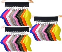 LEKUSHA Cap Organizer Hanger, 10 Baseball Cap Holder, Hat Organizer For Closet - Change Your Cloth Hanger To Cap Organizer Hanger - Keep Your Hats Cleaner Than A Hat Rack, Pack Of 4 Black 16 LEKUSHA Cap Organizer Hanger, 10 Baseball Cap Holder, Hat Organizer For Closet - Change Your Cloth Hanger To Cap Organizer Hanger - Keep Your Hats Cleaner Than A Hat Rack, Pack Of 4 Black -Songmics Furniture Shop 51iMqZDLgzL. AC