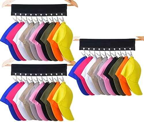 LEKUSHA Cap Organizer Hanger, 10 Baseball Cap Holder, Hat Organizer For Closet - Change Your Cloth Hanger To Cap Organizer Hanger - Keep Your Hats Cleaner Than A Hat Rack, Pack Of 4 Black 8 LEKUSHA Cap Organizer Hanger, 10 Baseball Cap Holder, Hat Organizer For Closet - Change Your Cloth Hanger To Cap Organizer Hanger - Keep Your Hats Cleaner Than A Hat Rack, Pack Of 4 Black - Image 8