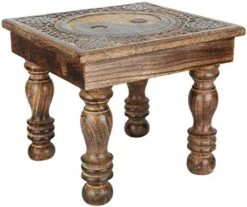 SAVON Wood Stool Footrest Footstool Adults Small Table Tree Of Life White -Songmics Furniture Shop 51iNqIToPdL. AC