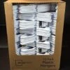 Lot 100 Mainstays Plastic Tubular Slotted White Adult Clothing Clothes Hangers