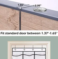 AOODA 2 Pack Over The Door Shoe Rack Hanging Shoe Organizer With 18 Extra Large Clear Mesh Pockets Shoe Holder Storage Hanger For Closet Door, White -Songmics Furniture Shop 51iSFyv6swL