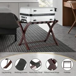 SYBELIJAH Luggage Rack, Folding Luggage Rack For Guest Room, Bedroom Hotel 9 SYBELIJAH Luggage Rack, Folding Luggage Rack For Guest Room, Bedroom Hotel -Songmics Furniture Shop 51iU2WXMt7L