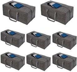 VENO 4 Pack Heavy Duty Extra Large Storage Bag, Moving Bag, Clothes Organizer, For Blanket, Comforter, Bedroom Closet, Dorm Room Essentials, Moving Supplies, Storage Tote, Reusable And Sustainable (BLK Windowpane - Set Of 4)… -Songmics Furniture Shop 51iawr4BOBL. AC