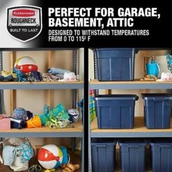 Rubbermaid Roughneck️ Storage Totes, Durable Stackable Storage Containers, Great For Garage Storage, Moving Boxes, And More, 18 Gal - 6 Pack -Songmics Furniture Shop 51igr5iEWQL