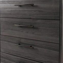 Signature Design By Ashley Brymont Mid-Century Modern 4 Drawer Chest Of Drawers, Dark Gray