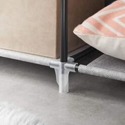 SONGMICS Portable Closet, Clothes Storage Organizer With 6 Shelves, 1 Clothes Hanging Rail, Non-Woven Fabric Closet, Metal Frame, Herringbone Pattern, 34.6 X 17.7 X 66.1 Inches, Grey URYG084G22 -Songmics Furniture Shop 51ir9vbRe7L