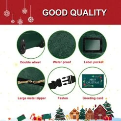 Christmas Tree Storage Bag 9 Foot Tree - Christmas Tree Storage Box | With Wheels And Handles For Tear Proof PE Material, Waterproof And Dust Proof Two Metal Zippers Storage Tote. (Green,9Ft) -Songmics Furniture Shop 51iyQ1wkluL