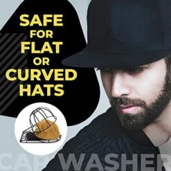 BallcapBuddy - Original And Patented Hat Cleaner, Hat Washer For Baseball Caps Safe In Washing Machine Or Dishwasher, Cap Washer Frame For Flat & Curved Hats, 2 Pack, Black Made In USA