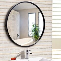 30 X 40 Bathroom Mirror Large Black Wall Mirror Rectangle Wall Mounted Mirror Metal Framed Mirror For Hanging Vertical Or Horizontal, Rounded Corner -Songmics Furniture Shop 51j3R0BxhL. AC
