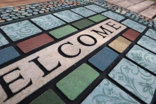 CHICHIC Entrance Door Mat Large 24 X 36 Inch Entry Way Doormat Front Door Rugs Outdoors Heavy Duty Welcome Mat, Non Slip Rubber Back Low Profile For Garage, Patio, High Traffic Area, Rectangle Style A 3 CHICHIC Entrance Door Mat Large 24 X 36 Inch Entry Way Doormat Front Door Rugs Outdoors Heavy Duty Welcome Mat, Non Slip Rubber Back Low Profile For Garage, Patio, High Traffic Area, Rectangle Style A - Image 3
