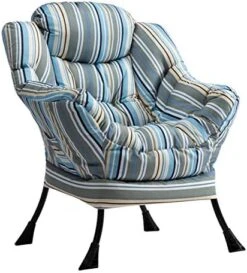 AbocoFur Modern Cotton Fabric Lazy Chair, Accent Contemporary Lounge Chair, Single Steel Frame Leisure Sofa Chair With Armrests And A Side Pocket, Thick Padded Back, Dark Atrovirens -Songmics Furniture Shop 51jCgpNDvmL. AC