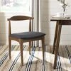 Safavieh Home Lionel Retro Walnut And Dark Grey Cushion Dining Chair, Set Of 2